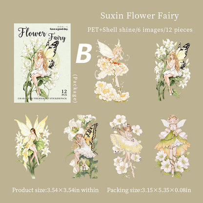 Flower Fairy Sticker 12pcs