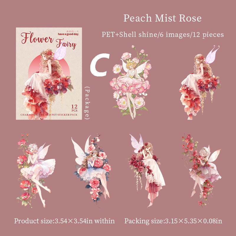 Flower Fairy Sticker 12pcs