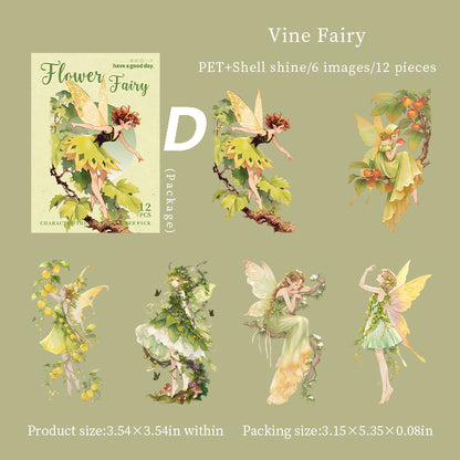 Flower Fairy Sticker 12pcs