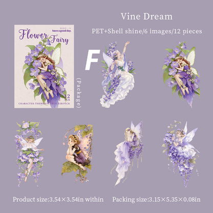 Flower Fairy Sticker 12pcs