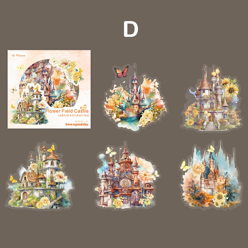Flower Field Castle Stickers 10pcs