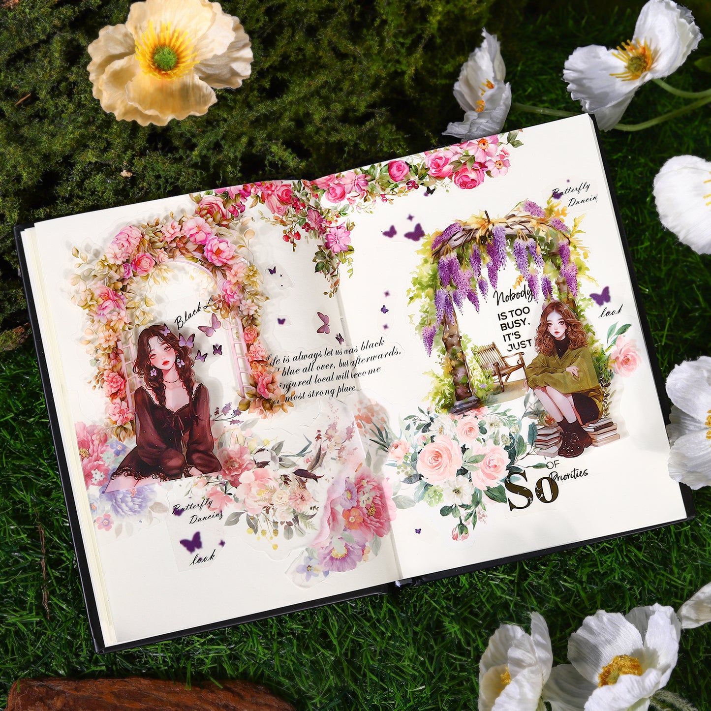 Flower Gate Art Sticker 5pcs