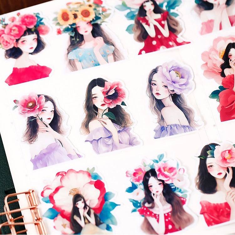 Flower Girl Stickers 18pcs