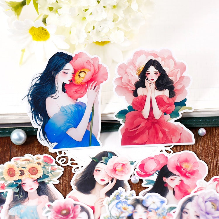 Flower Girl Stickers 18pcs