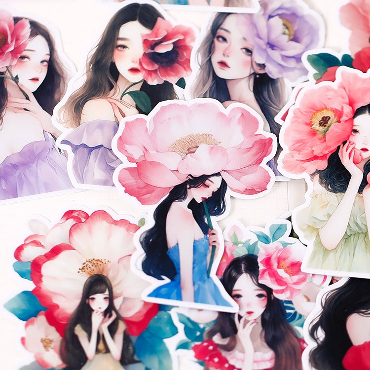 Flower Girl Stickers 18pcs