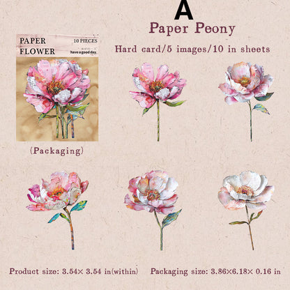 Flower House on Paper Sticker 10pcs