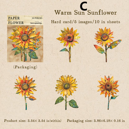 Flower House on Paper Sticker 10pcs