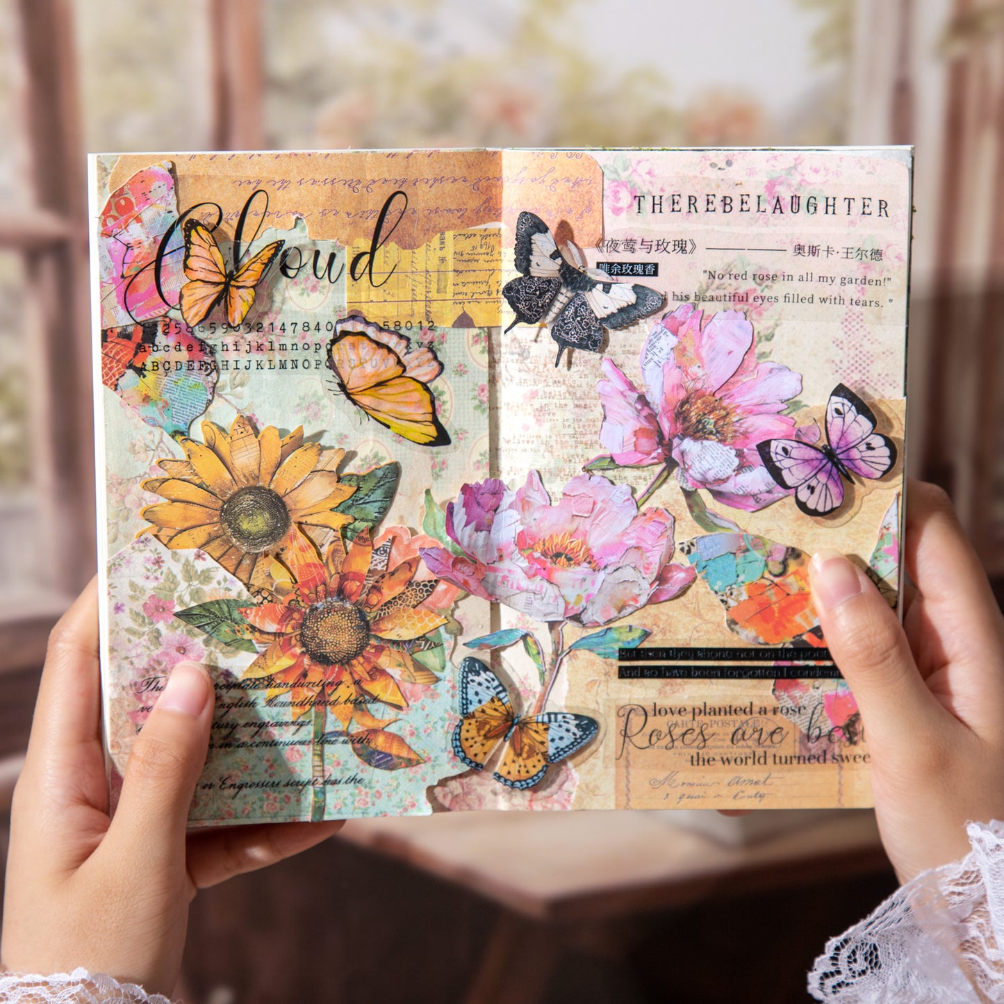 Flower House on Paper Sticker 10pcs