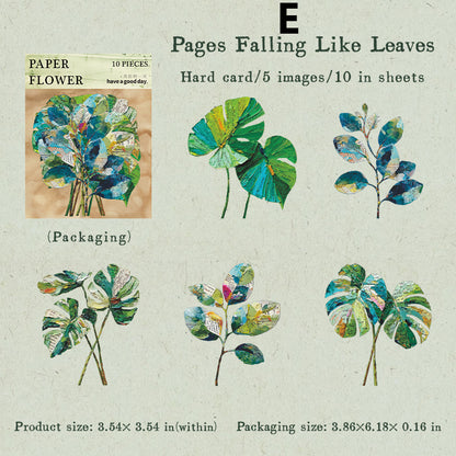 Flower House on Paper Sticker 10pcs