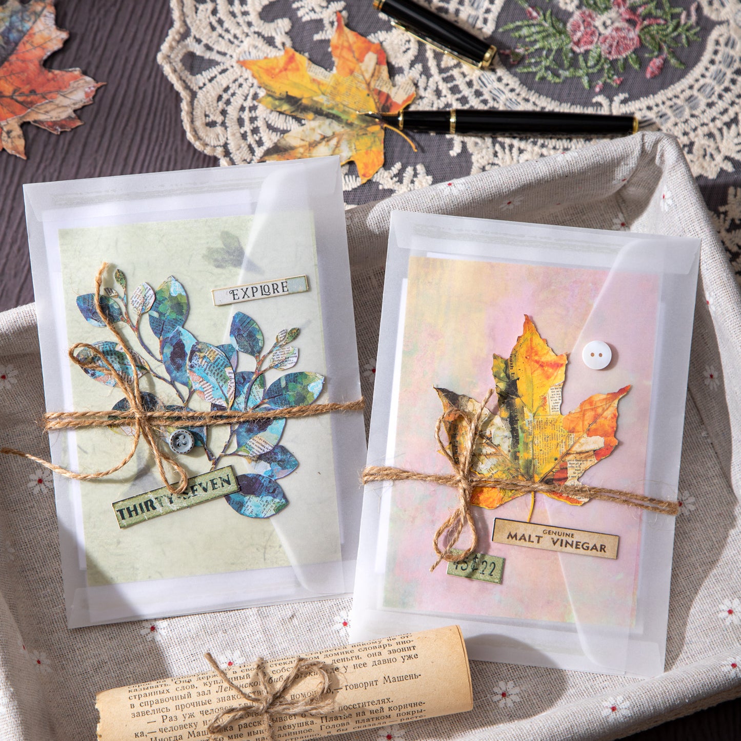 Flower House on Paper Sticker 10pcs