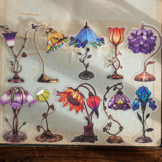 Flower Lantern Sticker 12pcs