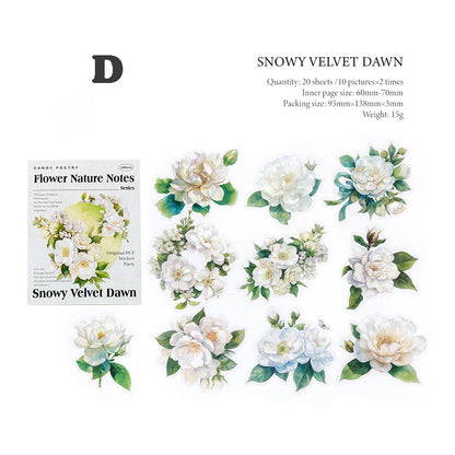 Flower Nature Notes Sticker 20pcs