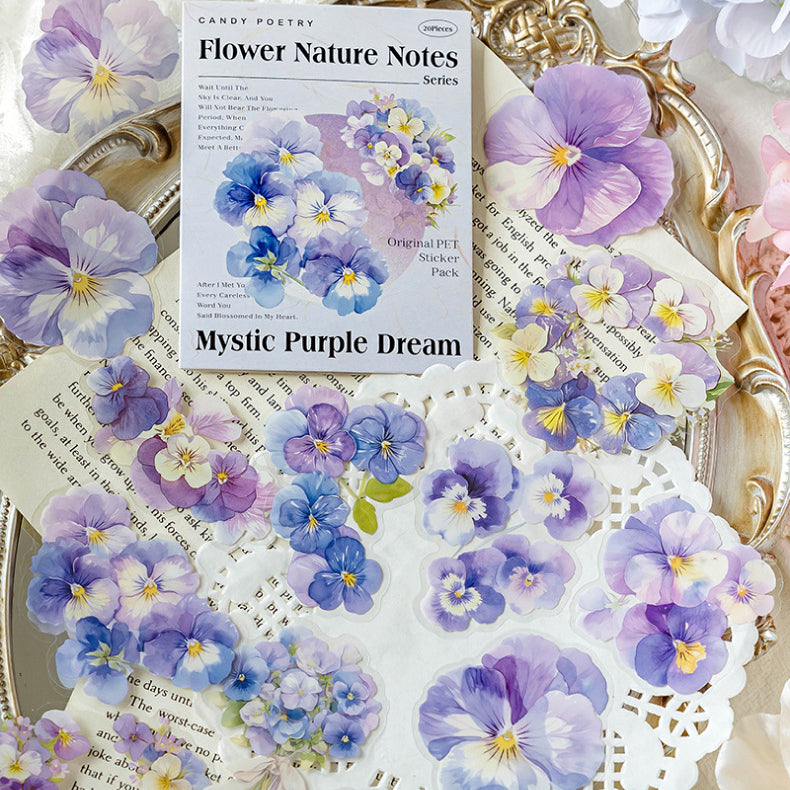 Flower Nature Notes Sticker 20pcs