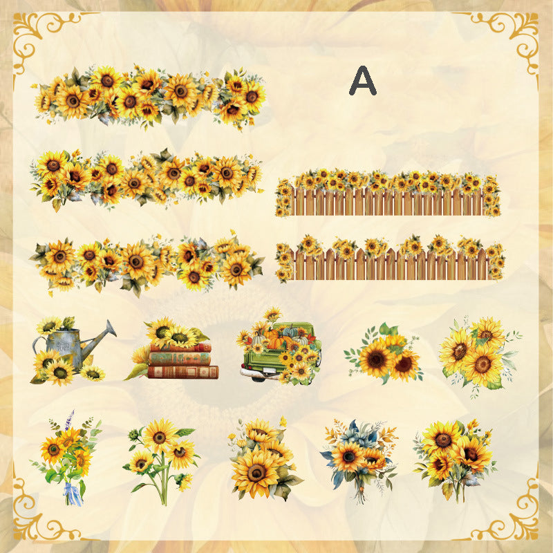 Flower Theme Garden Stickers 30pcs