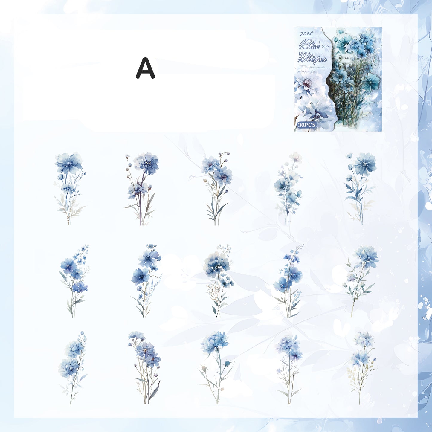 Flower Trade Wind Sticker 30pcs