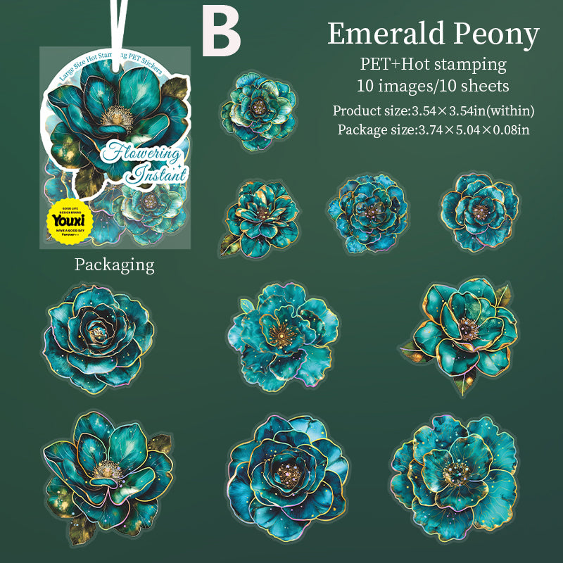 Flowering Instant Sticker 10pcs