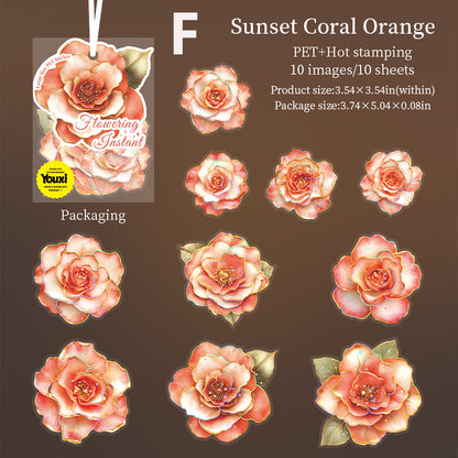 Flowering Instant Sticker 10pcs