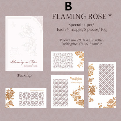 Flowering in The Pages 8pcs