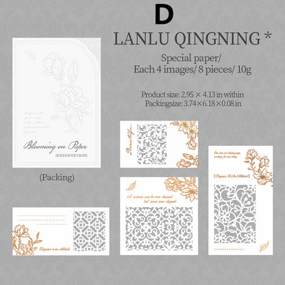 Flowering in The Pages 8pcs