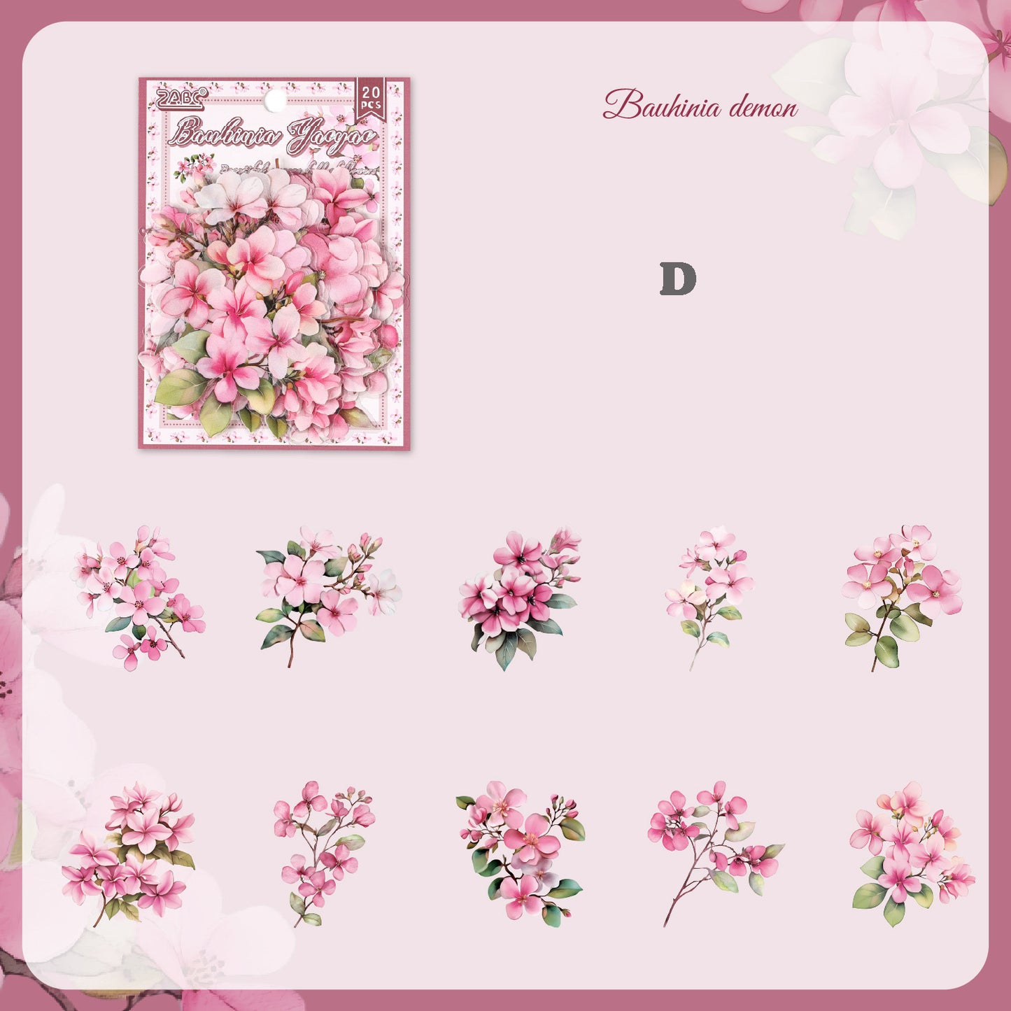 Flowers Are in Good Place Stickers 20pcs