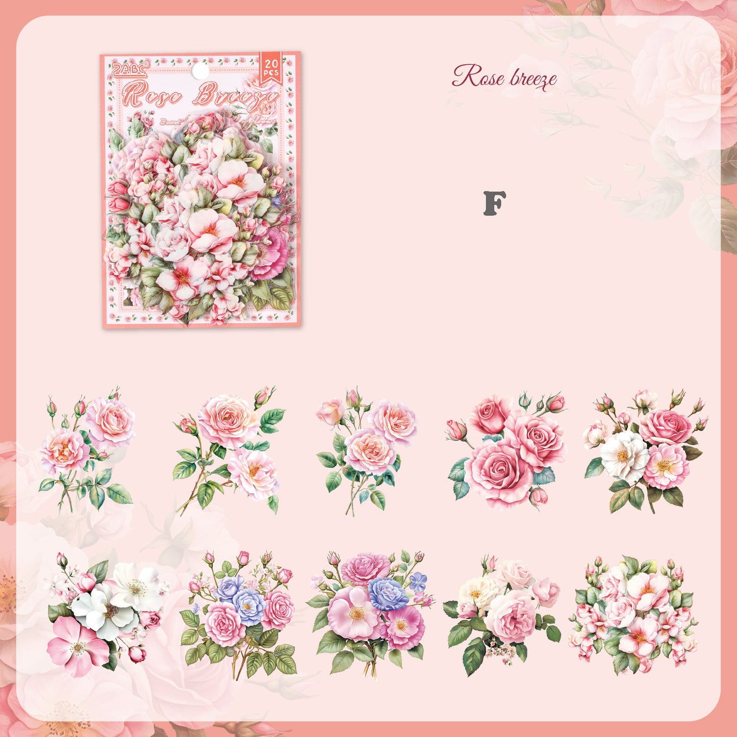 Flowers Are in Good Place Stickers 20pcs