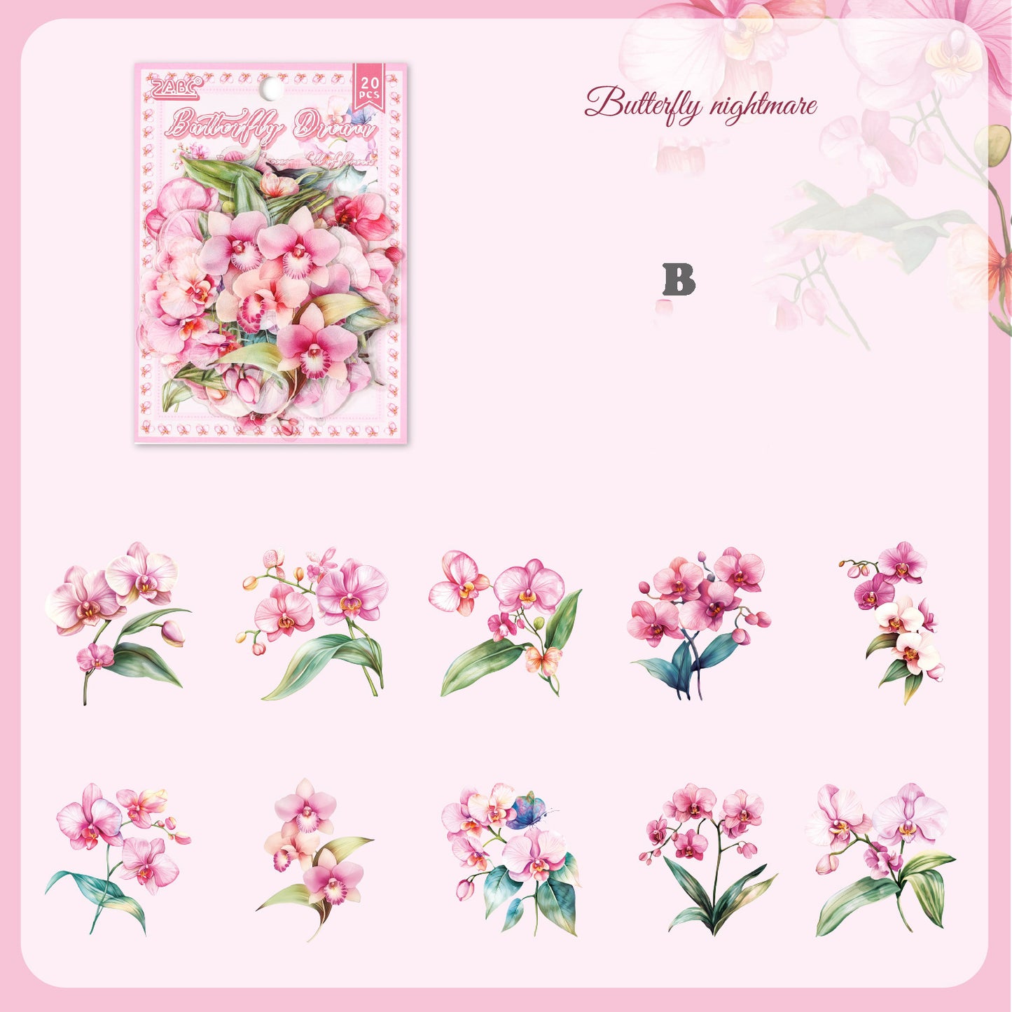Flowers Are in Good Place Stickers 20pcs