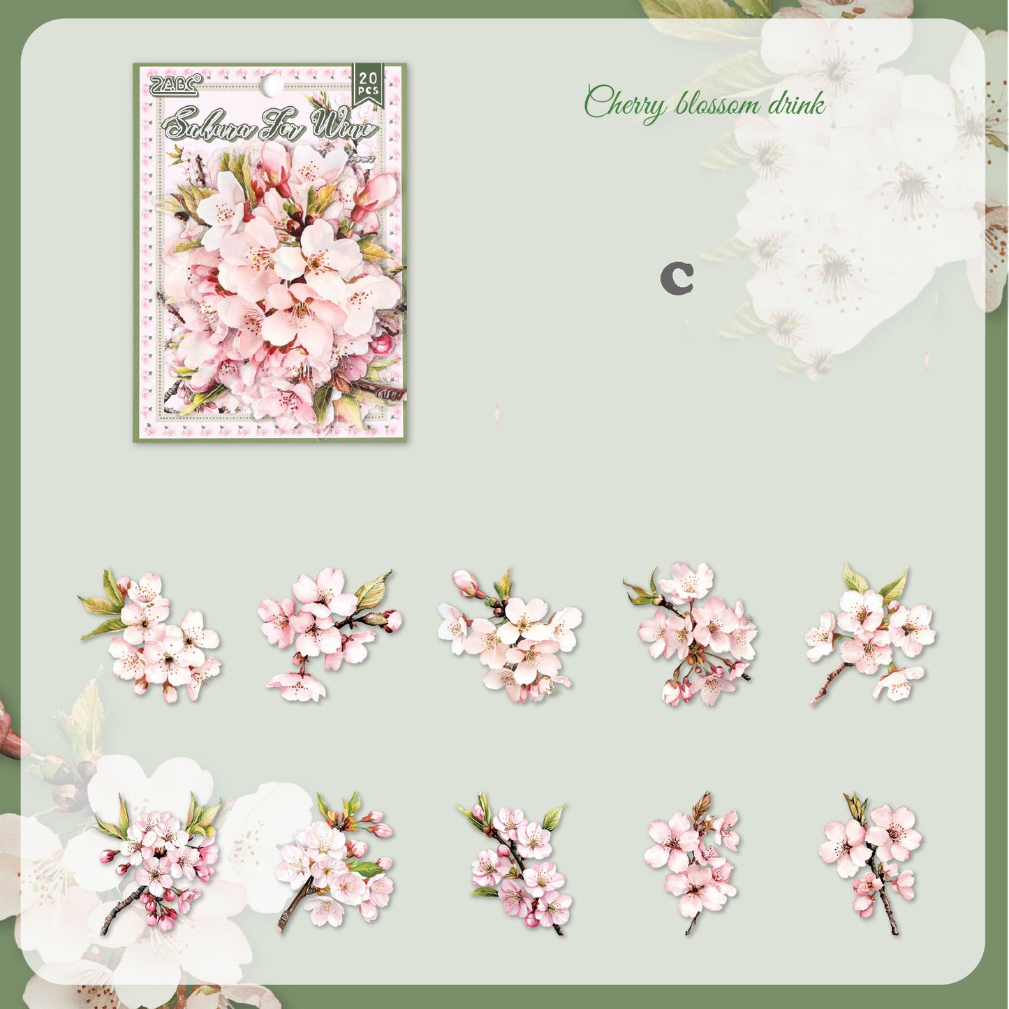 Flowers Are in Good Place Stickers 20pcs