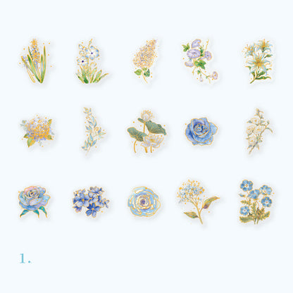 Flowers Blooming Stickers 45pcs