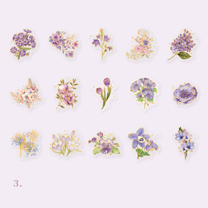 Flowers Blooming Stickers 45pcs