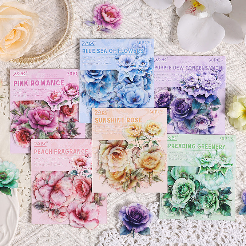 Flowers Dance Lightly Stickers 30pcs