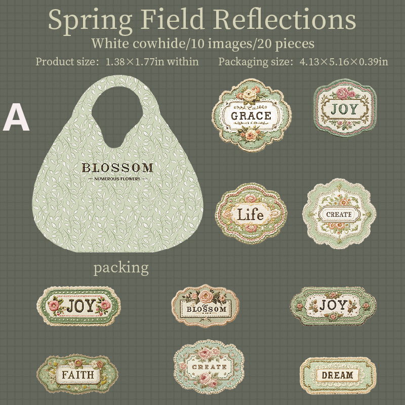 Flowers Embroider Sticker 10pcs