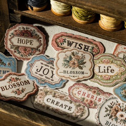 Flowers Embroider Sticker 10pcs