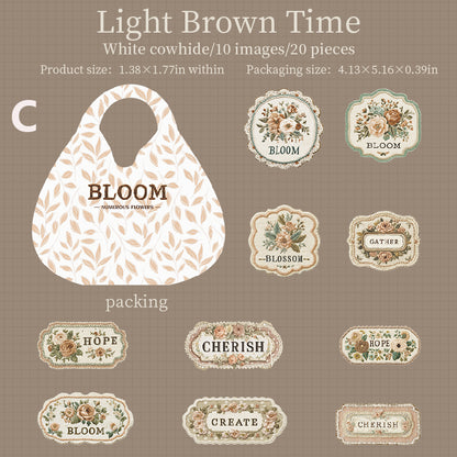 Flowers Embroider Sticker 10pcs