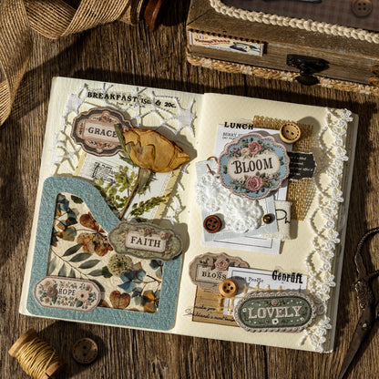 Flowers Embroider Sticker 10pcs