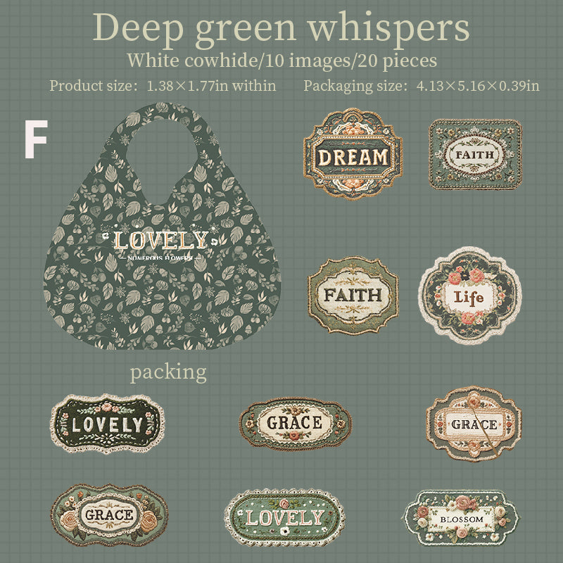 Flowers Embroider Sticker 10pcs