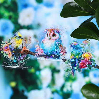 Flowers and Birds Stickers 10pcs