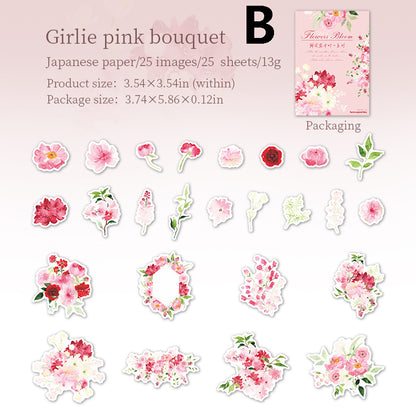 Flowers Bloom Sticker 25pcs