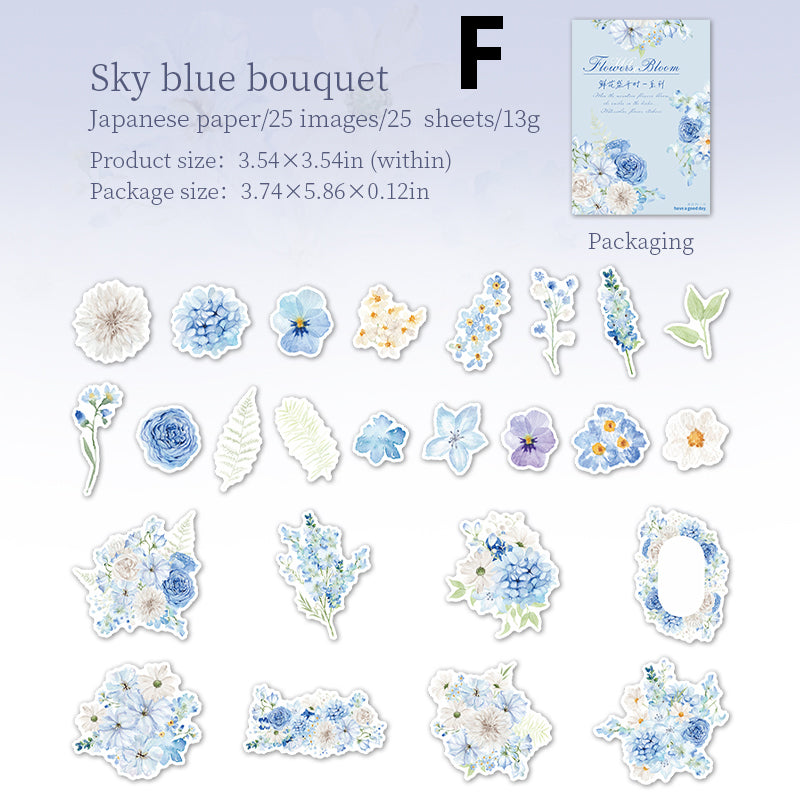 Flowers Bloom Sticker 25pcs
