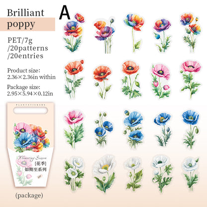 Flower Season Sticker 20pcs