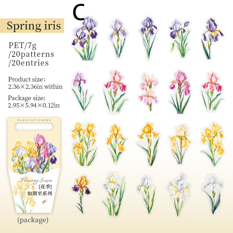 Flower Season Sticker 20pcs