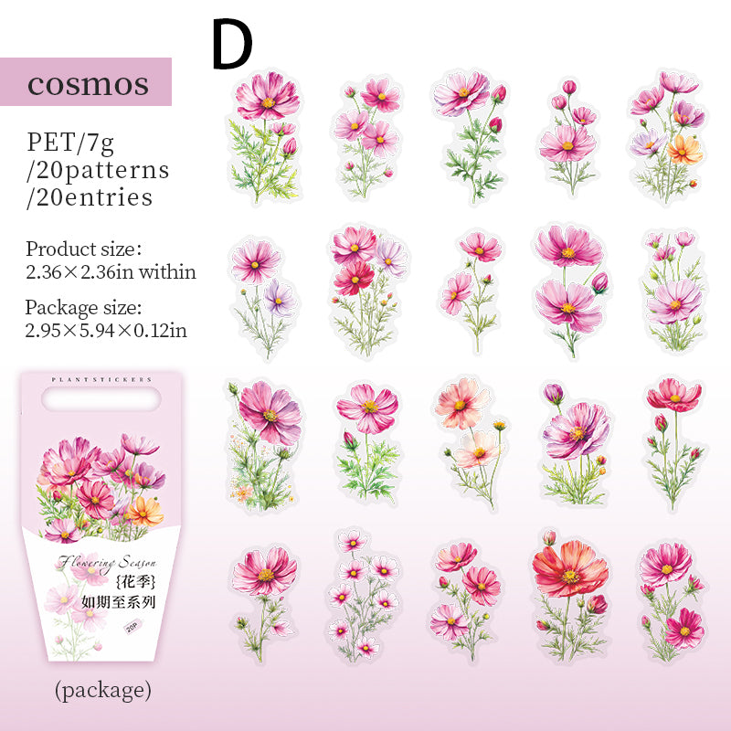 Flower Season Sticker 20pcs