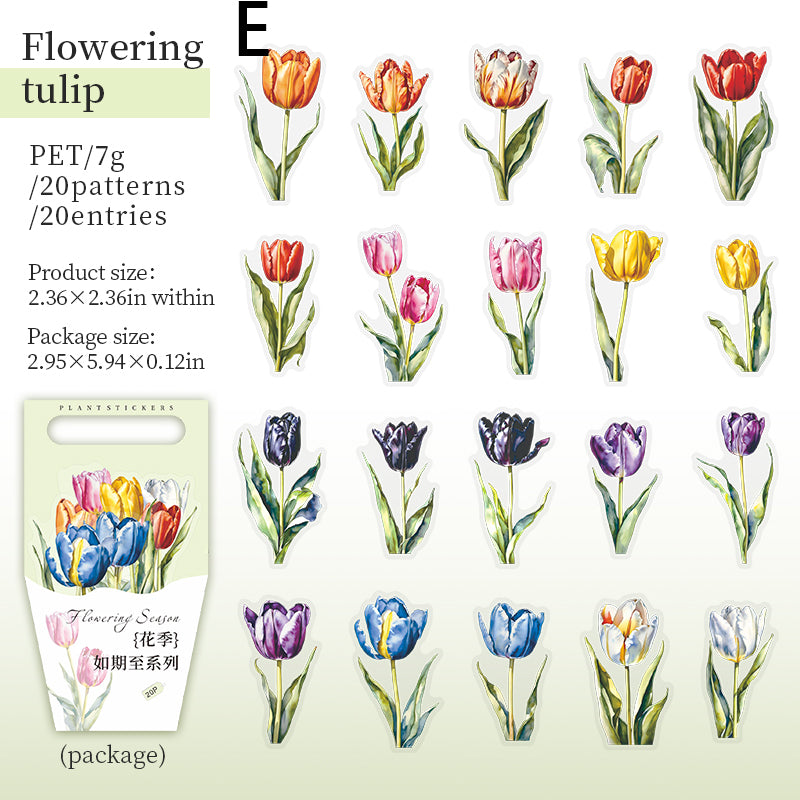 Flower Season Sticker 20pcs
