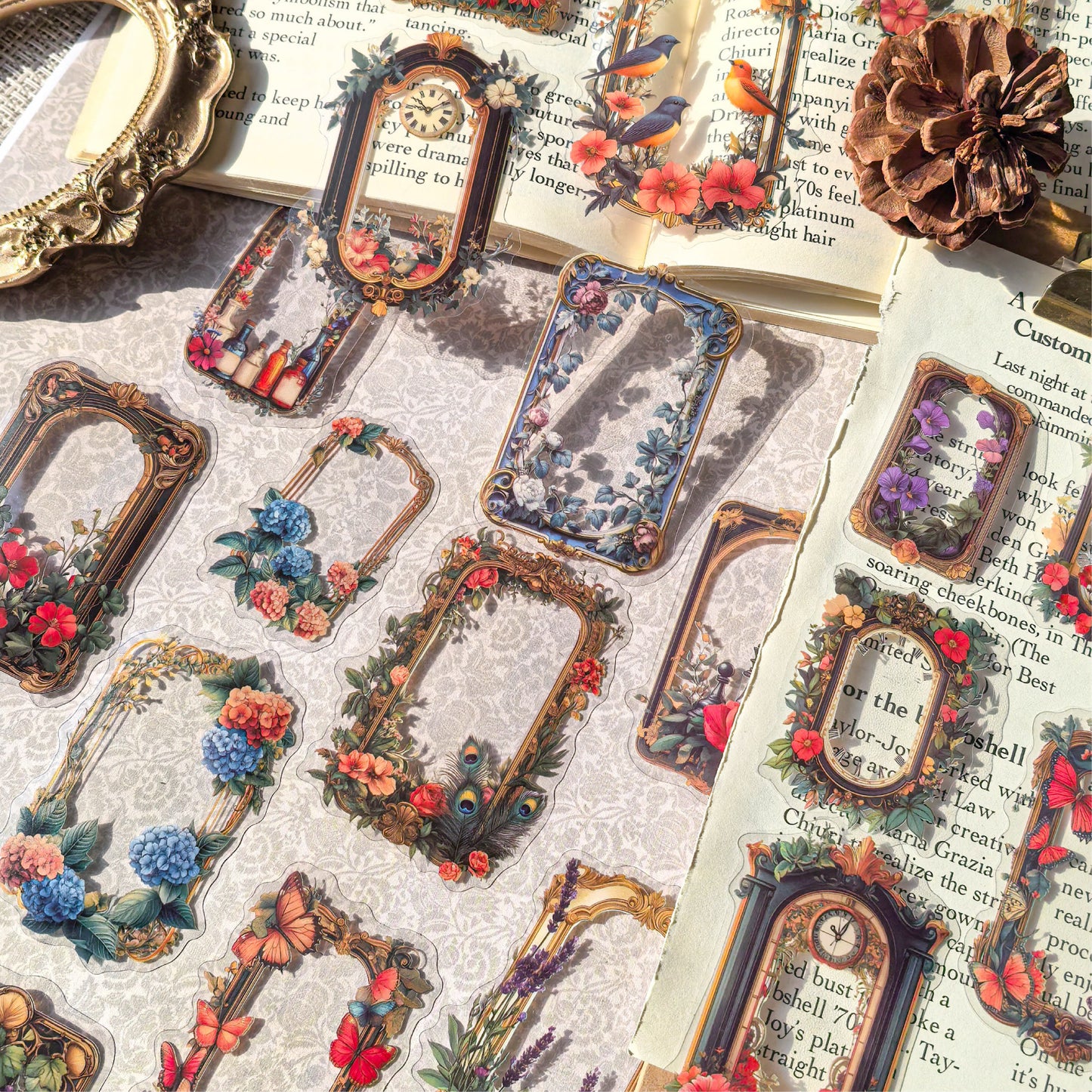 Flower Series Sticker Bag Sticker 10pcs