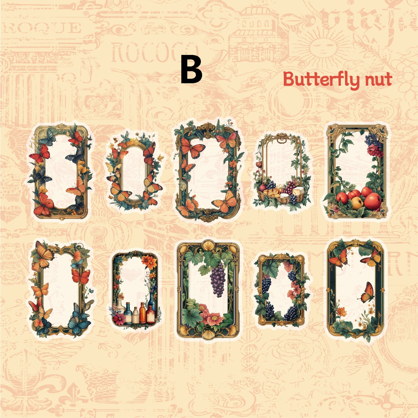 Flower Series Sticker Bag Sticker 10pcs