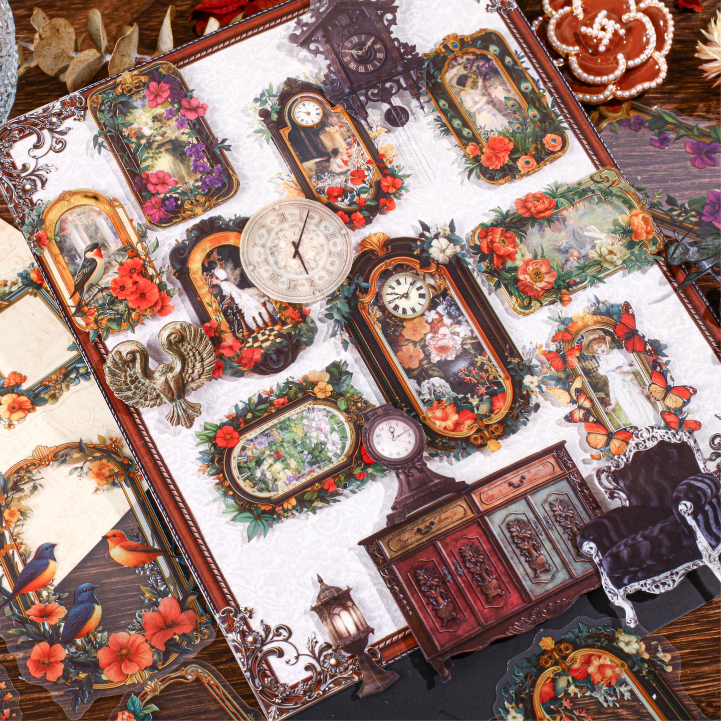 Flower Series Sticker Bag Sticker 10pcs