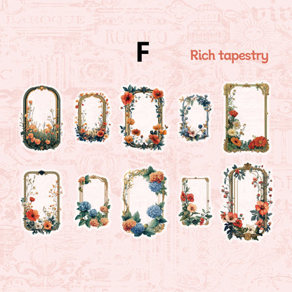 Flower Series Sticker Bag Sticker 10pcs