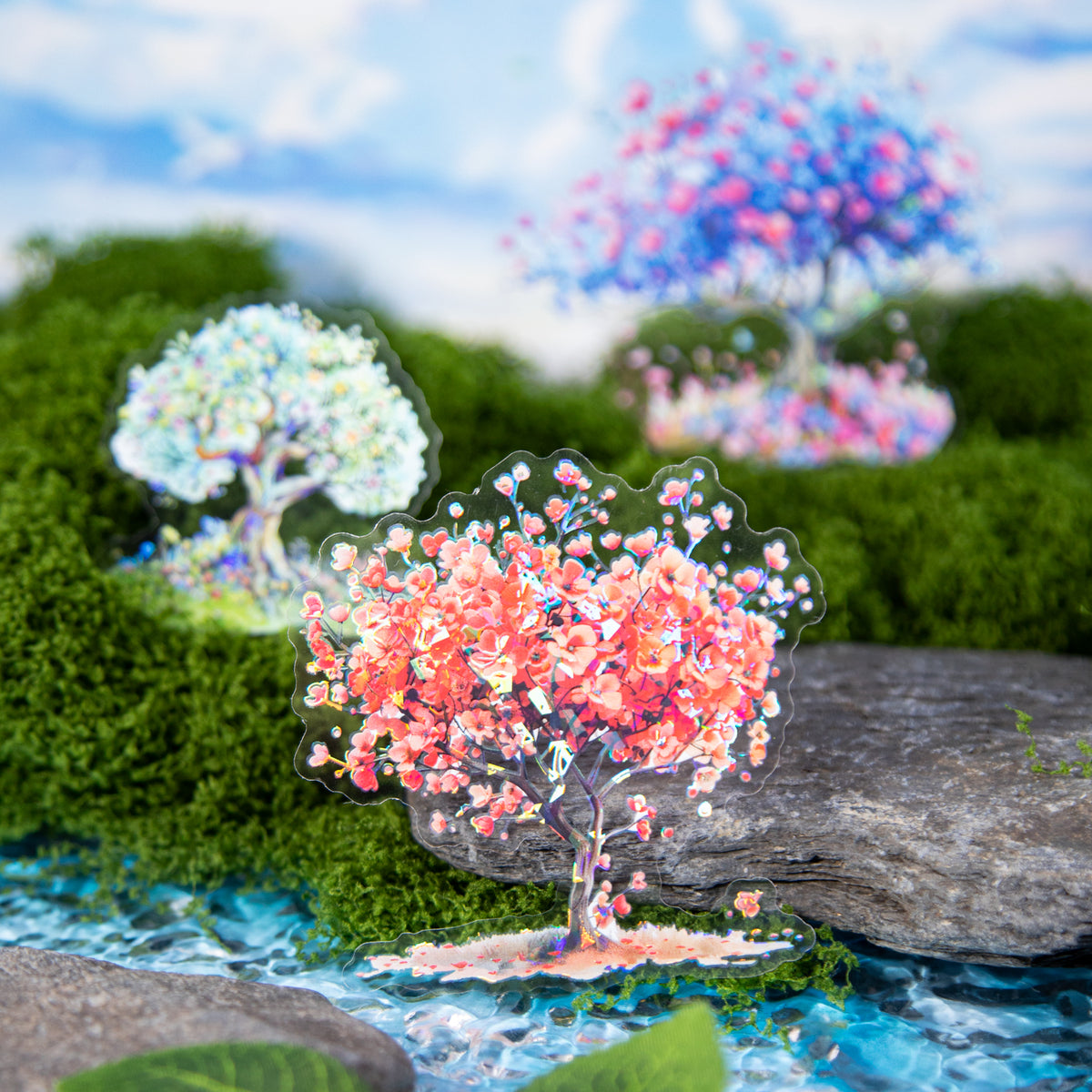 Flower Tree Sticker 10pcs