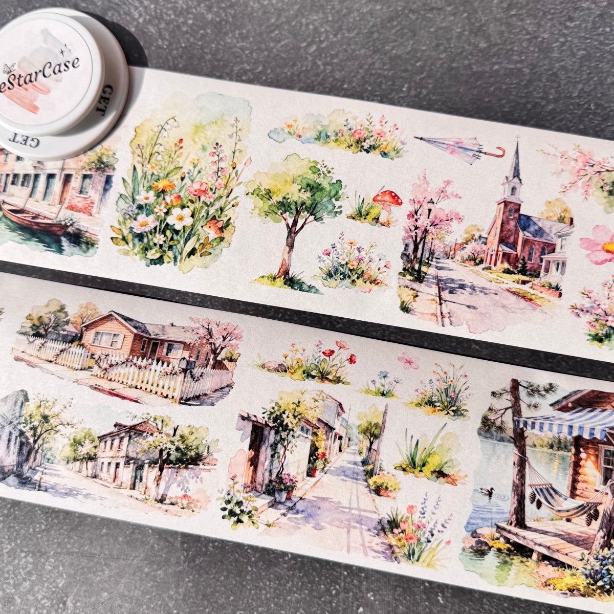 8cm*2m Flowery Scroll Tape