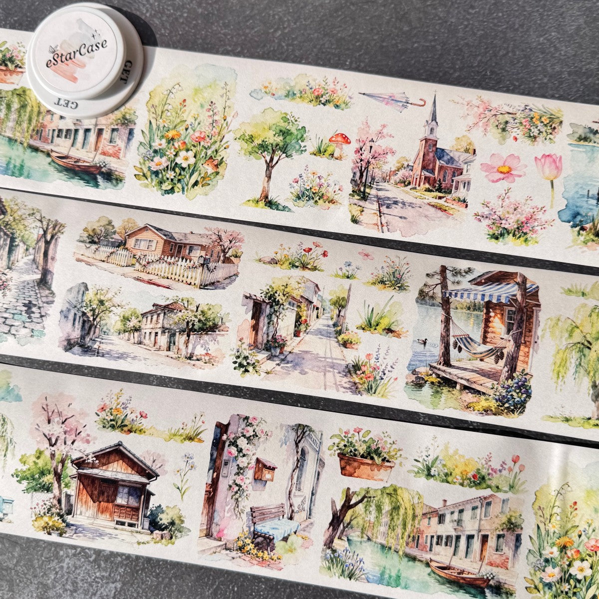 8cm*2m Flowery Scroll Tape