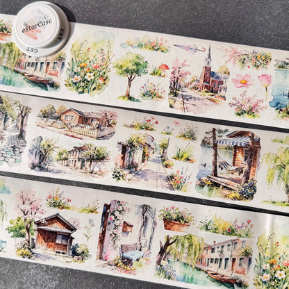 8cm*2m Flowery Scroll Tape